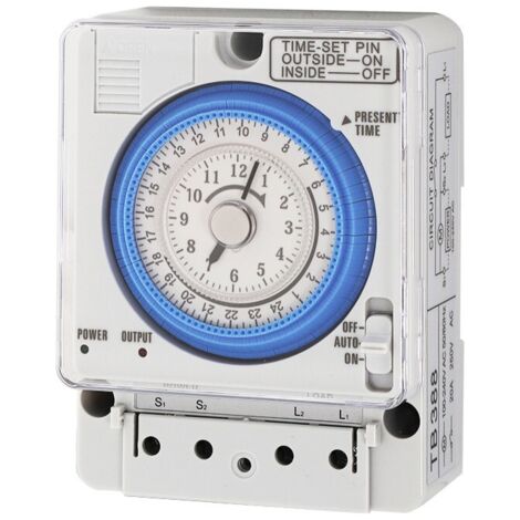 Timer meccanico TB388TB35N (con batteria) Timer meccanico industriale Manuale/Automatico Motore al quarzo 20A Regolatore di illuminazione settimanale Attrezzatura elettrica fai da te