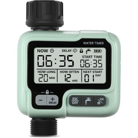 Timer per irrigazione automatica/manuale, irrigazione automatica per prato da giardino