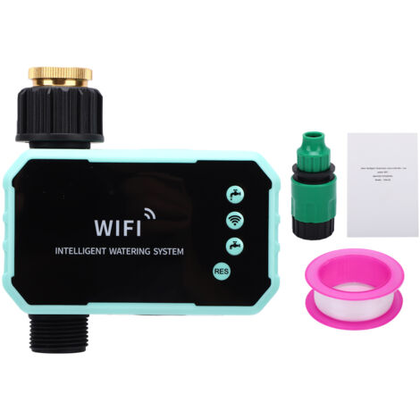 Timer per irrigazione solare WiFi con controllo remoto tramite app e sensore pioggia, centralina automatica per irrigazione da esterno con filettatura da 3/4" per giardino.