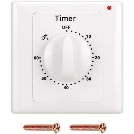 Timer per pompa ad alta resistenza, AC 220V, controllo elettronico, timer meccanico con conto alla rovescia, spina, interruttore orario - 60 min