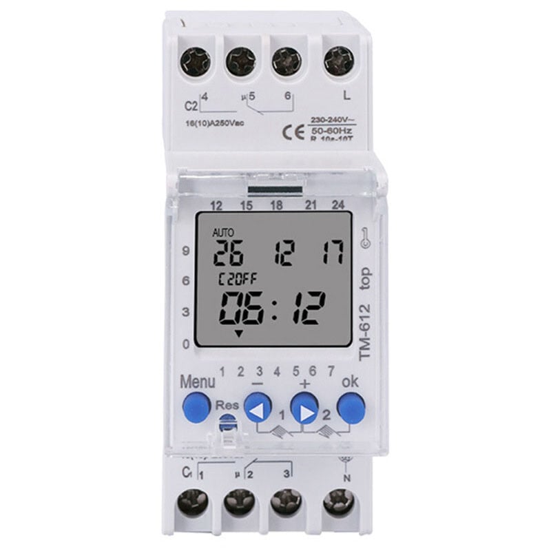 Timer Relay Time Delay Digital Timer for DIN Rail Mounting LED Indicator