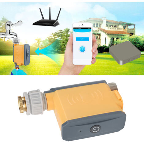 Timer sprinkler intelligent connecté WiFi Zigbee pour irrigation automatique des jardins et balcons avec écran LCD [Programmable] ABS 15x9.5cm G1/2-G3/4 1-8KG 500-1700L/h