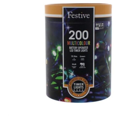 Timer string lights - Multicolour - 200 LEDs (P032205)