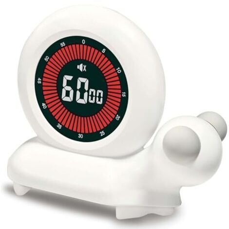 timer visivo lumache per bambini Aluusy timer visivo ricaricabile 60 minuti, con funzione silenziosa e memoria, timer da cucina a LED per cucina scuola ufficio