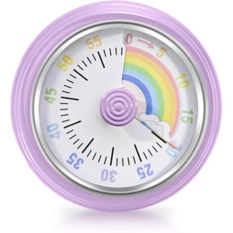 Timer visivo, timer da cucina, timer da cucina magnetico da 3 pollici, conto alla rovescia di 60 minuti, orologio meccanico senza batteria, strumento di gestione del tempo per bambini e adulti Arcobal