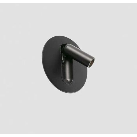 TIMIT lector de pared negro orientable con interruptor 62763