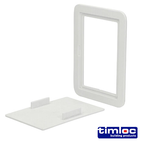 Timloc Access Panel Plastic Clip Fit White - 115 x 165mm
