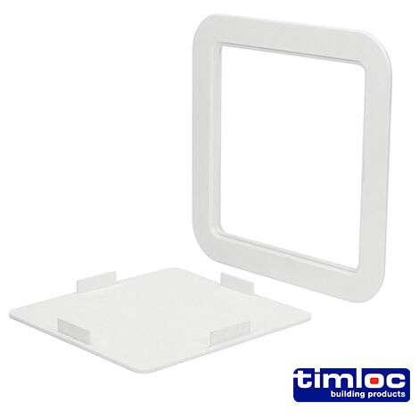 Timloc Access Panel Plastic Clip Fit White - 205 x 205mm