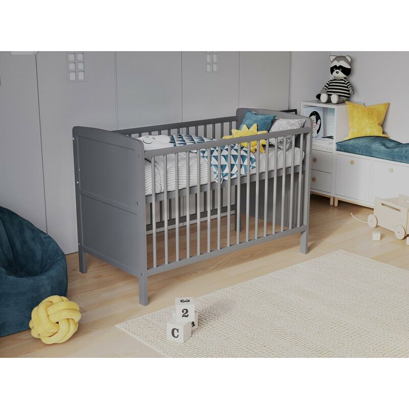 Timon Cot Bed 120x60cm (Grey) - Grey