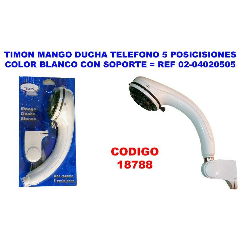 

MIBRICOTIENDA timon mango ducha telefono 5 posic.blanco+soporte 02-04020505