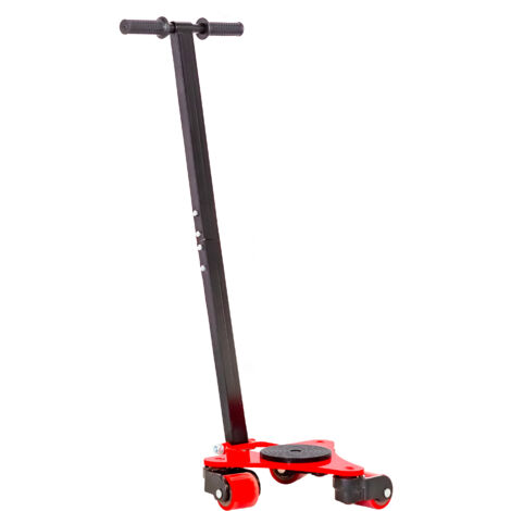 Timon rouleur 2 t 3 roues en PU pivotantes à 360° avec poignée MW Tools TRD2