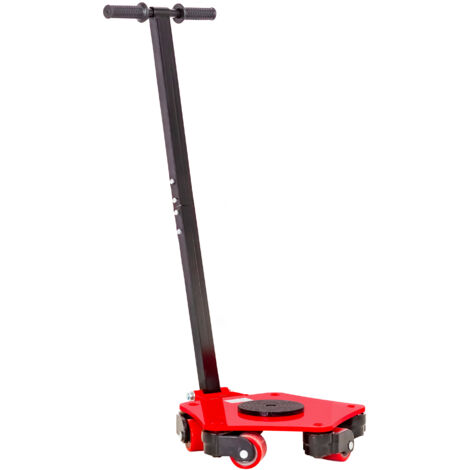 Timon rouleur 4 t 5 roues en PU pivotantes à 360° avec poignée MW Tools TRD4