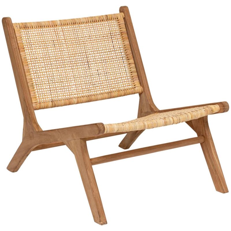 Poltrona timor in teak e rattan Atmosphera Créateur D'intérieur