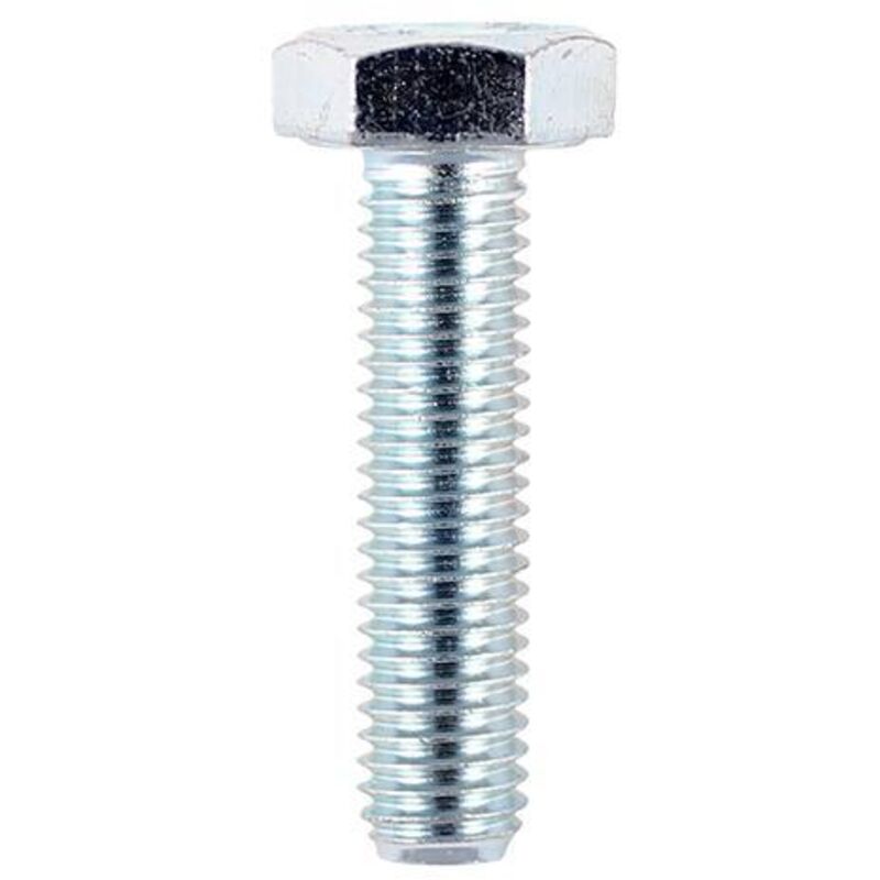 Timco - M12 x 75mm Hexagon Head Tensile Zinc Set Screw Grade 8.8 - 50