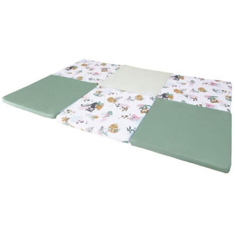 TINEO Maxi Tapis Malin Jungle Buddies 5 en 1 - Evolutif - Dehoussable - 180x200 cm - Nouvelle collection