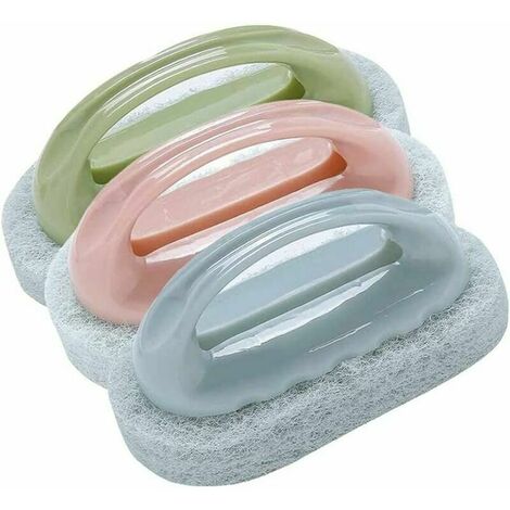 Tingz 3 PCS Brosse De Nettoyage Maison Cuisine Salle De Bains Baignoire Carrelage Mur Sol Ménage Décontamination Brosse Éponge Magique Baignoire Scrubber