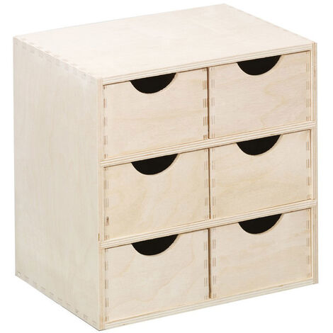 Tinkets, 6 tiroirs, en bois, ZELLER