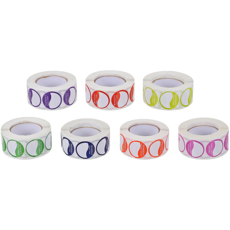 Tinksky Lot de 7 rouleaux d'autocollants adhésifs pour la gestion des stocks de nourriture et de restaurant