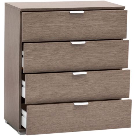 Cassettiera 3 Elegance 40x40x60 Cm Tortora | Polipropilene, Made In Italy, Design Moderno