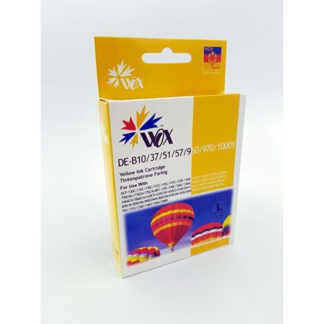 Tinta amarilla Wox para BROTHER LC970Y/LC1000Y de repuesto LC970Y/LC1000Y
