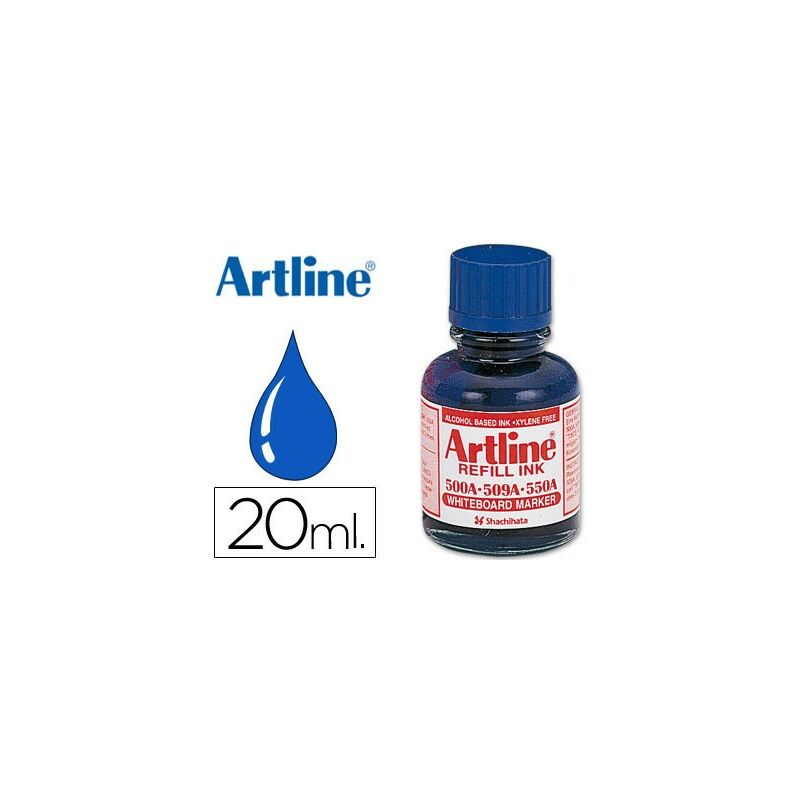 

Liderpapel - Tinta artline azul para rotulador pizarra blanca 500-a frasco de 20 ml