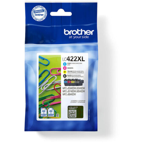 Tinta Brother LC422XL HY VAL BP - MÍNIMO 4 PIEZAS, LC422XLVALDR