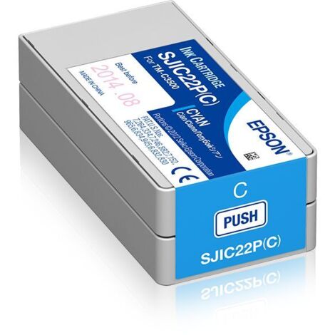 ÷ Tinta original epson sjic22p cian 32.5ml