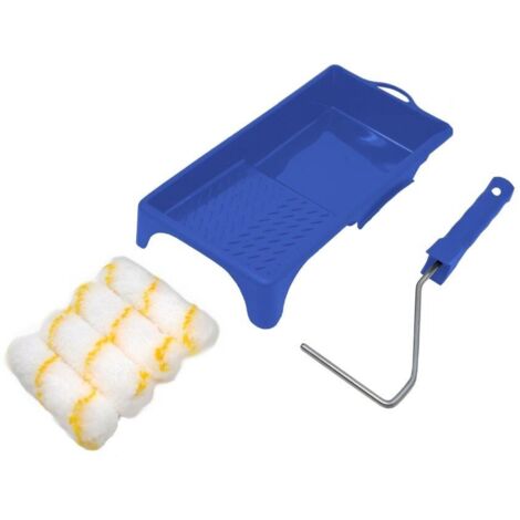 “TINTECH” KIT X VERNICIARE COMPOSTO DA  MANICO PER MINIRULLO  4 RICAMBI DI MINIRULLO DA 11 CM