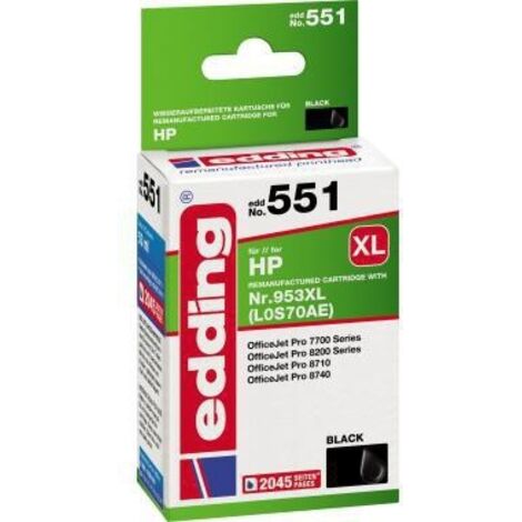 Tintenpatrone kein Originalzubehör Kompatibel mit: HP 953XL EDD-551 ca. 2.045 Seiten schwarz 53ml