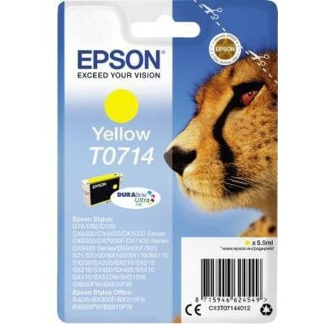 Tintenpatrone Originalzubehör T0714 ca. 415 Seiten gelb 5,5ml