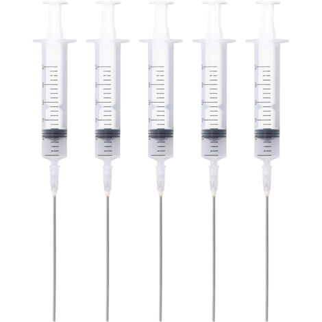 Tintenspritze aus Kunststoff – 5er-Pack, 10 ml mit Graduierung, für Druckerpatronen