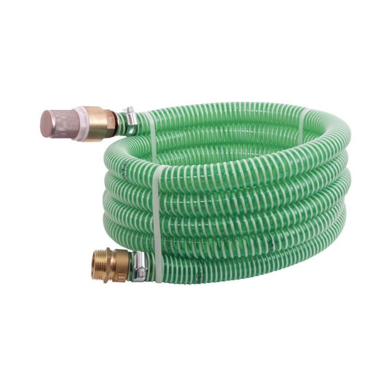 Tuyau d&39aspiration tip - laiton, 7 m, jusqu&39à 6 bar, avec filtre grossier, pour pompes de jardin et systèmes d&39eau domestique, 30907