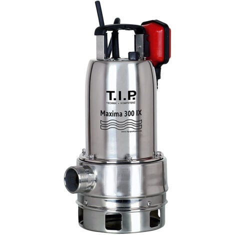 T.I.P. Maxima 18000 Pompe de relevage - 18.000 L/u - 700W - Hauteur de refoulement 8m - Acier inoxydable - Avec Flotteur - Pompe de Chantier