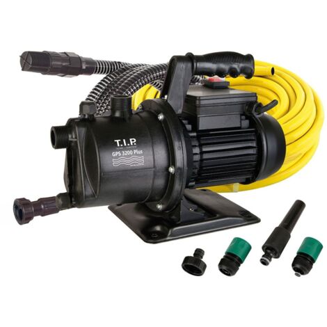 T.I.P. – Pompe de surface 3200 l/h – Hauteur de refoulement 42 m – Profondeur d'aspiration 8 m – Puissance 650W – Tuyau d'arrosage 20 m – 30172 - 39aspiration