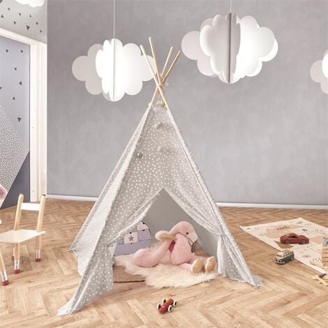 THE HOME DECO KIDS Tipi decoratif enfant Gris Home Deco Factory