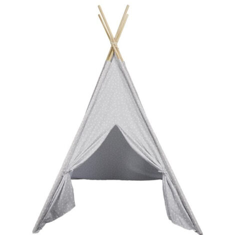 Tipi Enfant Déco "Rêves" 160cm Gris