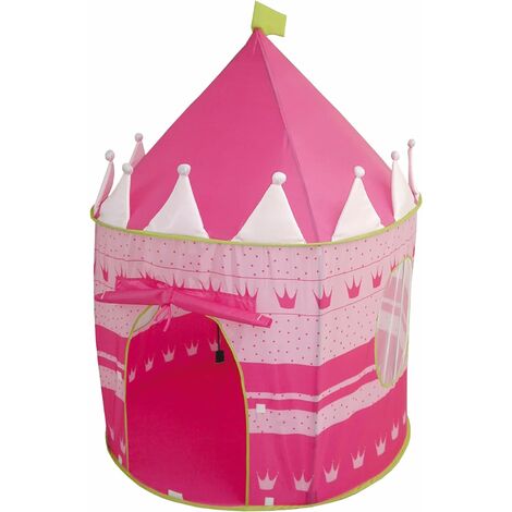 DIGITALAB Tipi enfant Tente Enfants Bébé Princesse Pop Up Chateau Filles Rose 135 X105cm