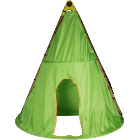 Tipi, grün und orange - Trigano Jardin - tipi