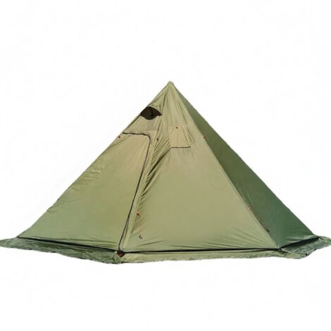 Tipi-Heißzelt für 4-6 Personen mit Ofenrohrdurchführung, Pyramiden-Tipi-Zelt für Camping, Rucksackreisen und Wandern