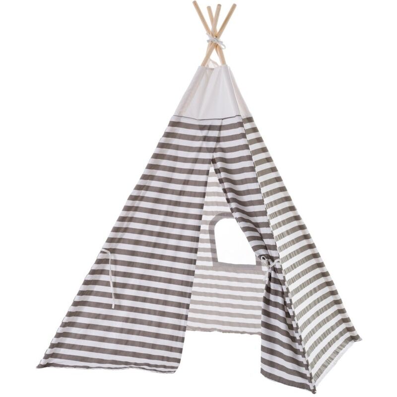 

Tipi infantil gris de tela de 182x132x154 cm