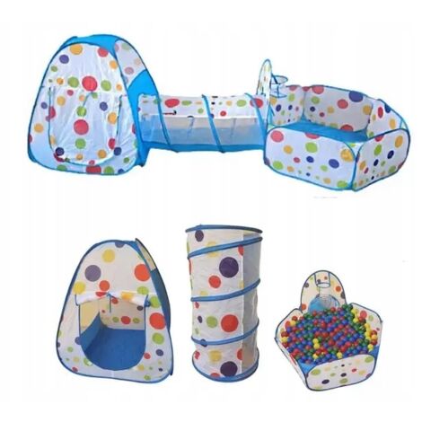 TIPI KINDERZELT MIT STABILISATOR SCHWIMMBAD TUNNEL IGLO SPIELPLATZ