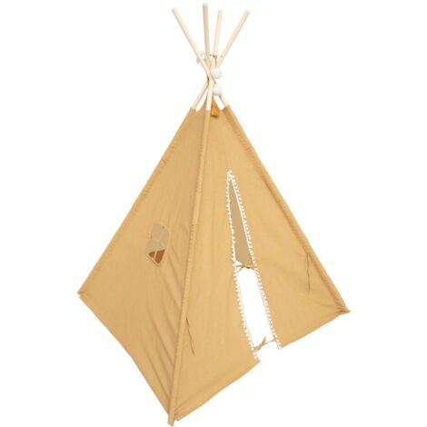 Tipi para niños Wapi algodón y álamo - amarillo ocre - Atmosphera créateur d'intérieur