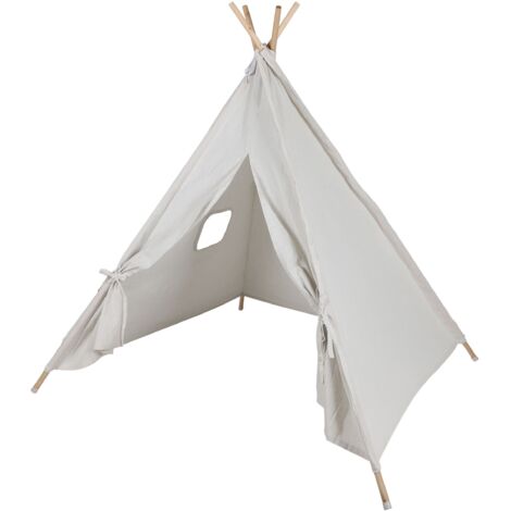 Tipi pour chambre d'enfant "Judy Wild" - Blanc - L 120 x l 120 x H 150 cm - Livraison gratuite