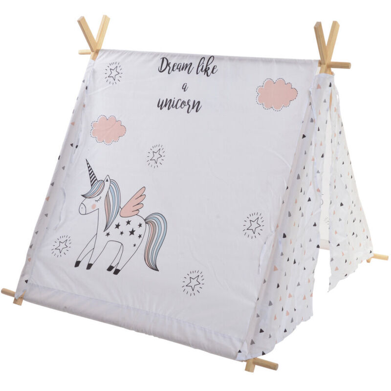 Tipi Coton Bois 110X110X106 Licorne
