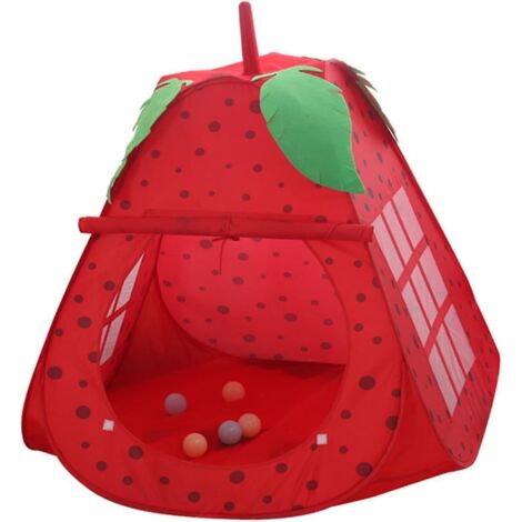 Tipi pour enfants avec piscine à balles - Maisonnette château d'intérieur pour filles, maison de bébé, 80 x 80 x 100 cm