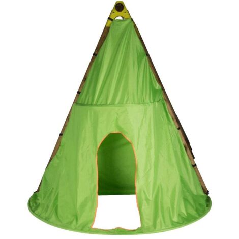 M&S – Tipi enfant vert et orange 190 x 193 cm – Toile polyester imperméable – Compatible portiques 2,3 à 2,5 m – Installation rapide