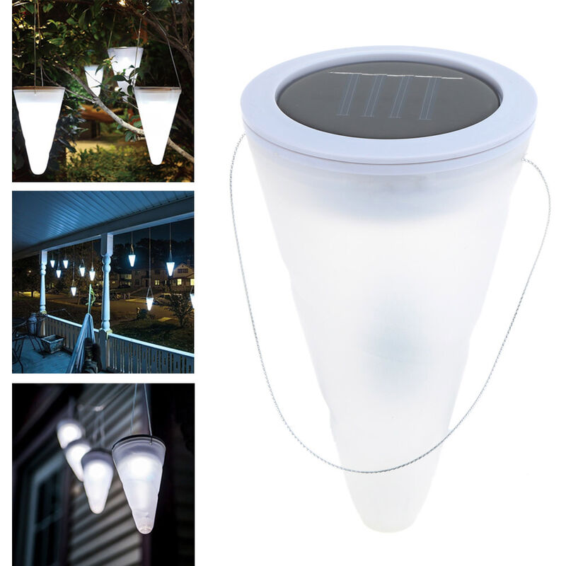 

Tipo colgante en forma de cono Luz con energia solar, Lampara LED Sense