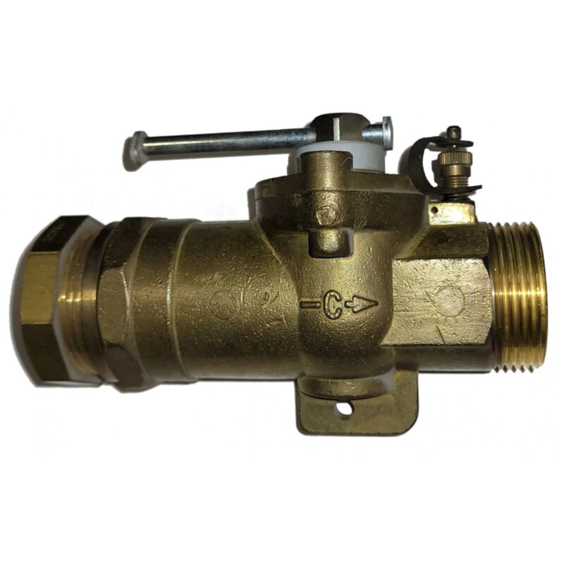 

Tipo E, válvula de rótula de gas con placa base de PE 32/M33X42