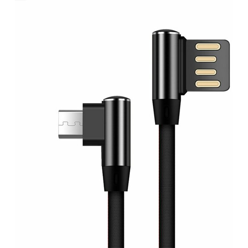 

Tipo L Cable de datos micro USB TPE Tejido trenzado Carga rapida Transmision de datos estable Cable de carga para Android Samsung Nokia Sony