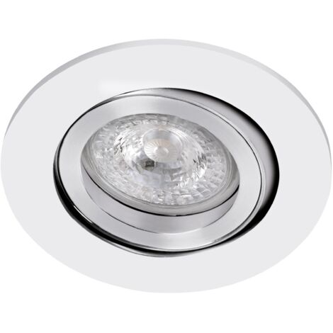 TIPO R-230 Encastré GU10 rond orientable et basc. blanc Lpe non incl. 4144
